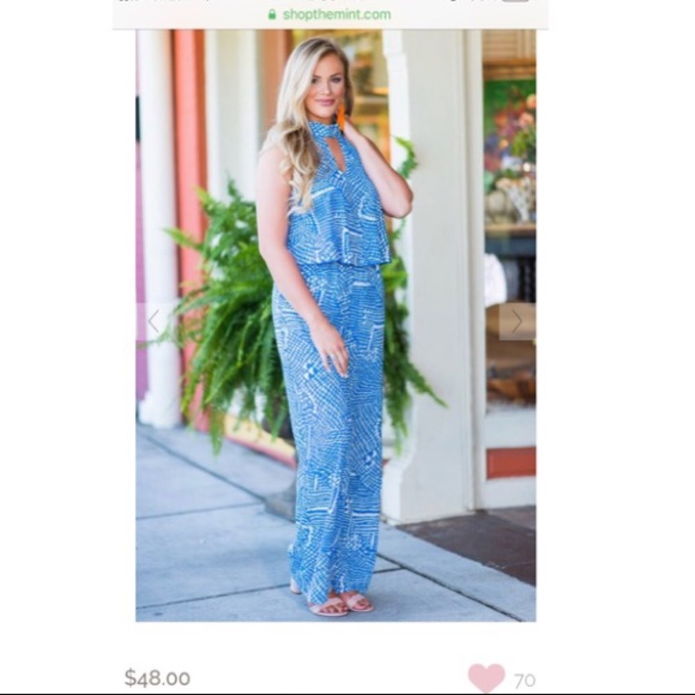 Blue jumpsuit